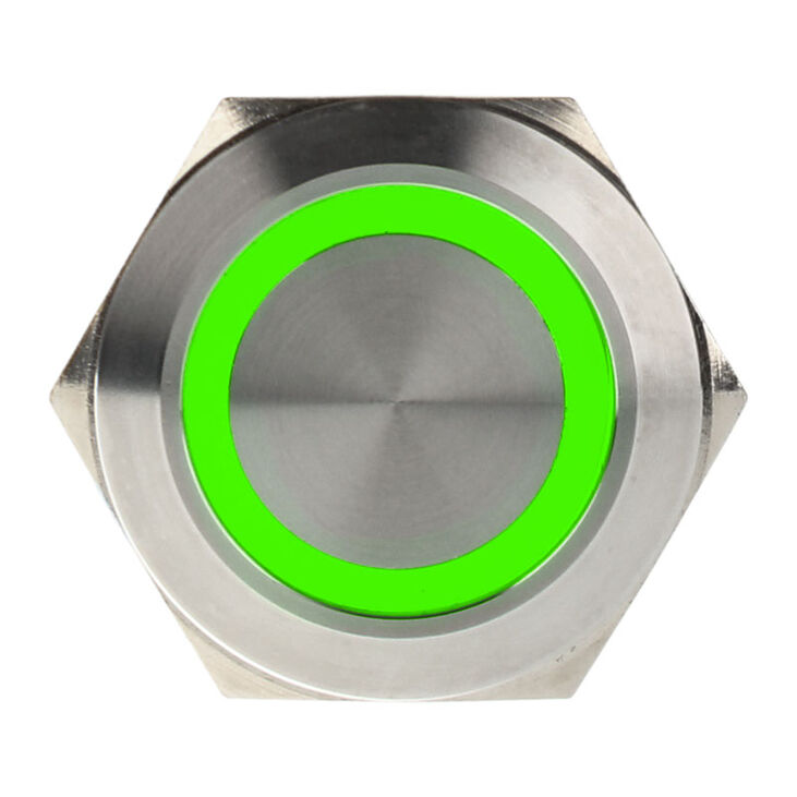 DimasTech Vandalismusschalter/-taster 25mm - Silverline - grün image number 1