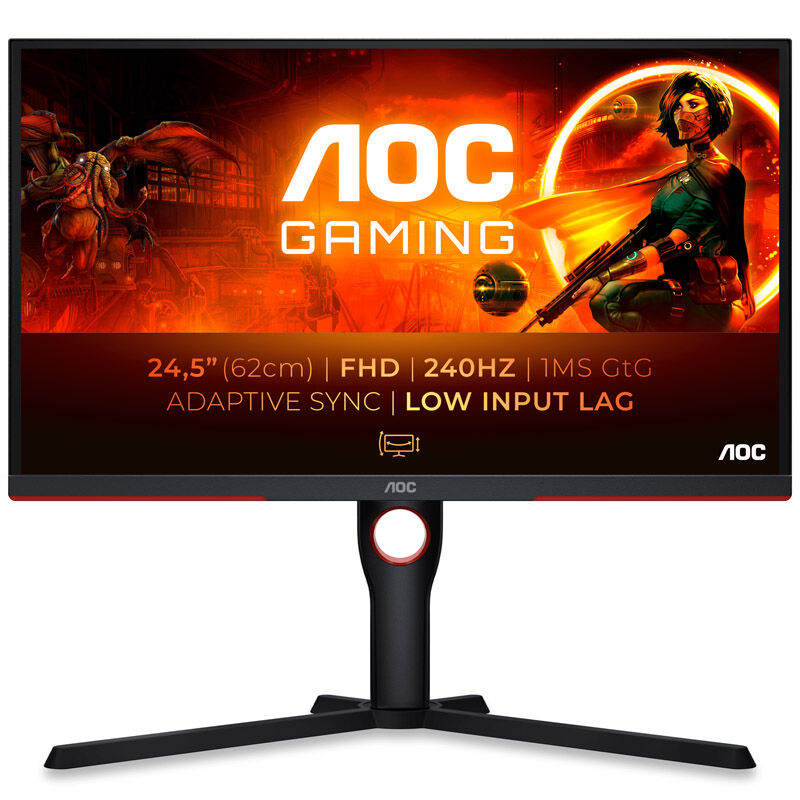 AOC Gaming 25G3ZM/BK, 24,5 Zoll Gaming Monitor, 240 Hz, VA, FreeSync