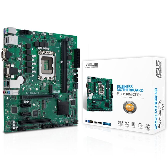 ASUS PRO H610M-C D4-CSM, Intel H610 motherboard, Socket 1700, DDR4 image number 0