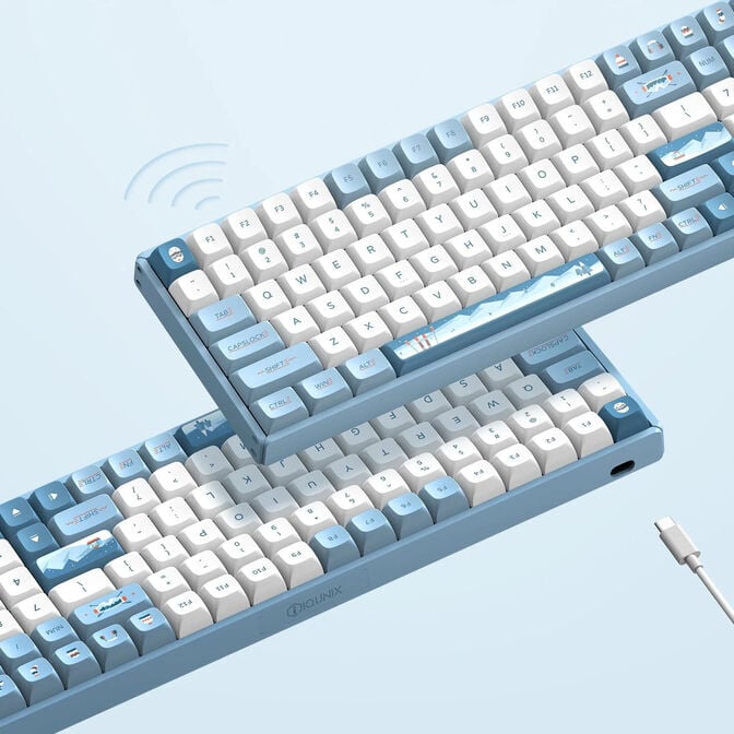 IQUNIX F97 Wintertide Wireless Gaming Tastatur, RGB - MX-Brown-Switches (US) image number 4