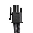 CableMod Universal Pro ModMesh 16-Pin zu 16-Pin-Kabel, 90&deg; Anschluss, Sleeved, StealthSense - carbon, 60 cm, Var. A image number null