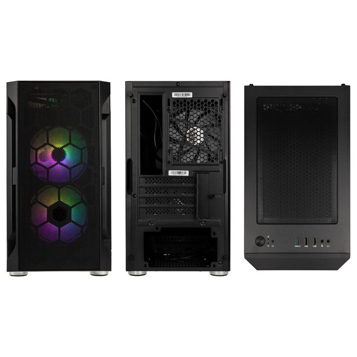 SilverStone Fara H1M PRO Micro-ATX Gehäuse, ARGB - schwarz image number 3
