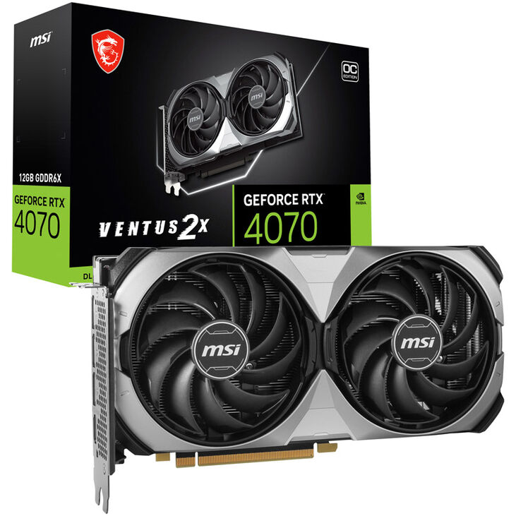MSI GeForce RTX 4070 Ventus 2X E 12G OC, 12288 MB GDDR6X image number 0
