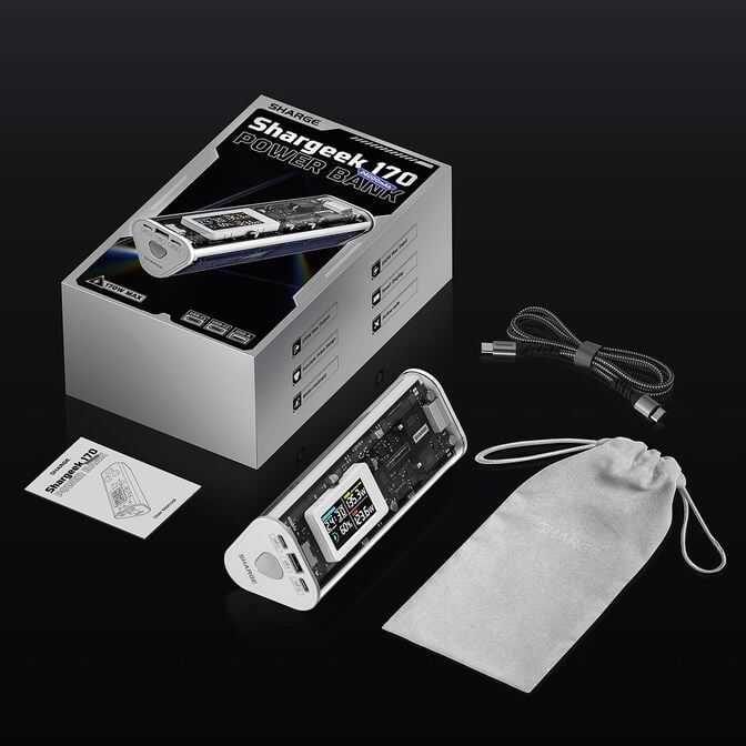 SHARGE Shargeek 170 24000 mah Powerbank - Grey image number 14