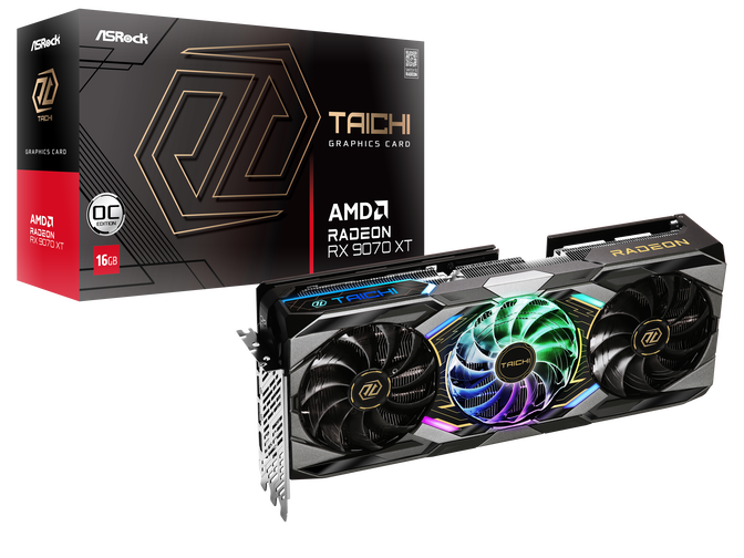ASrock Radeon RX 9070 XT Taichi OC Grafikkarte, 16384 MB GDDR6 image number 0