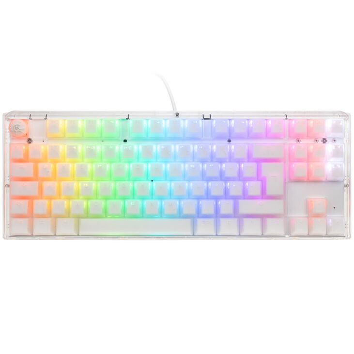 Ducky One 3 Aura White TKL Gaming Keyboard, RGB LED - MX-Speed-Silver image number 1