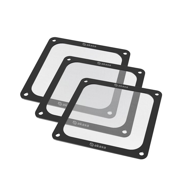 Akasa 120-mm-Staubfilter, magnetisch - 3er-Pack image number 1