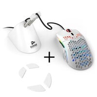 Glorious Model O (white, glossy) + Bungee (white) + Model O G-Skatez