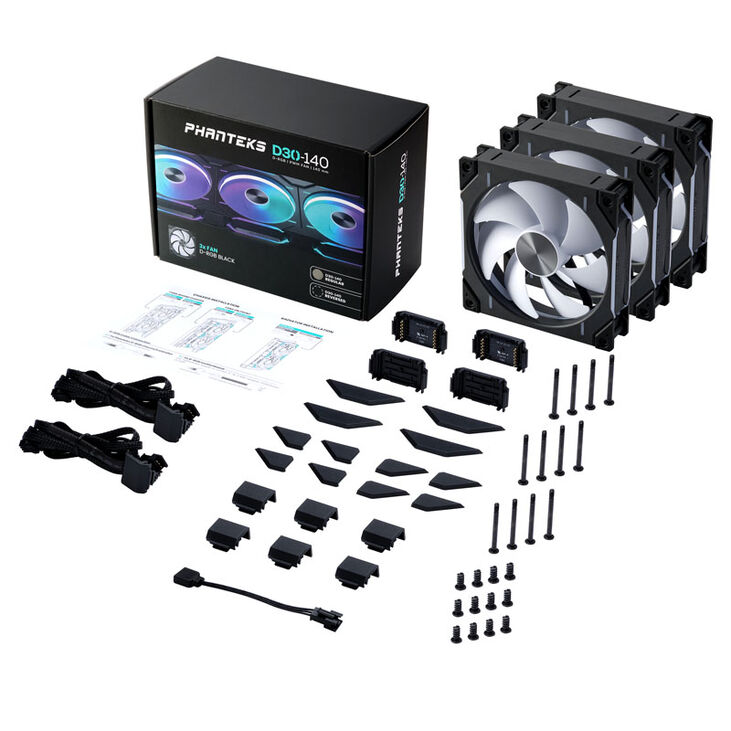 Phanteks NV9 E-ATX case, Tempered Glass, ARGB + D30 PWM Regular Airflow, D-RGB fan, 3-pack - 140mm, black image number 24