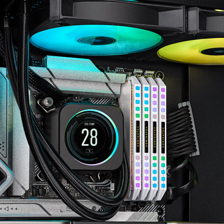 Corsair Dominator Platinum RGB, DDR5-5600, Intel XMP 3.0, CL40 - 64 GB Dual-Kit, white image number 7