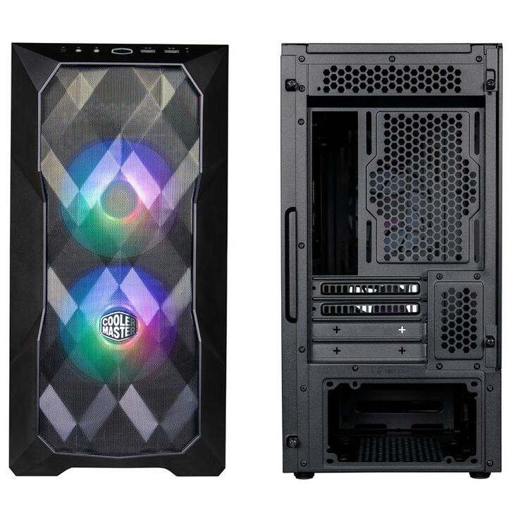 Cooler Master TD300 Mesh, Micro-ATX Gehäuse, ARGB, Tempered Glass - schwarz image number 3