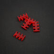 King Mod Service 6-Slot Cable Comb 4mm wide - red - Set of 5 image number null