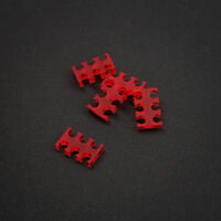 King Mod Service 6-Slot Cable Comb 4mm wide - red - Set of 5