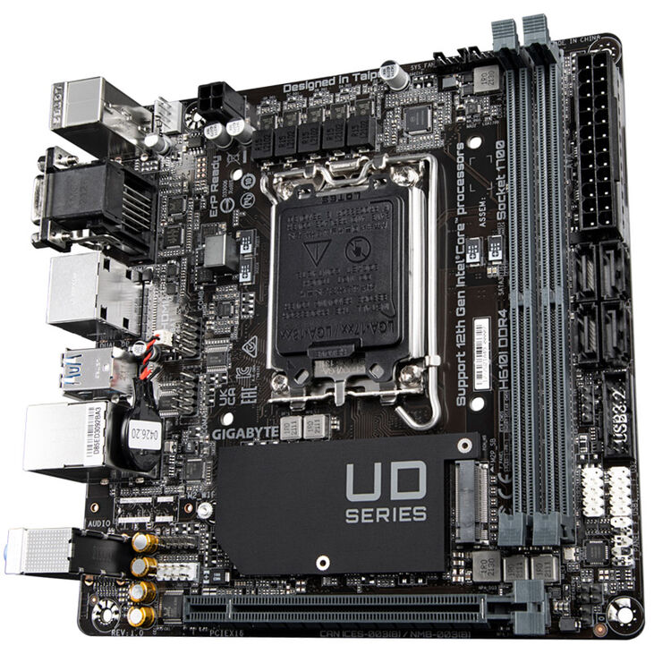 GIGABYTE H610I DDR4 Mainboard, Sockel LGA 1700, Intel H610, Mini-ITX, DDR4 image number 4