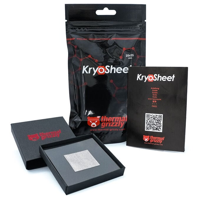 Thermal Grizzly KryoSheet W&auml;rmeleitpad - 25 x 25 mm image number 0