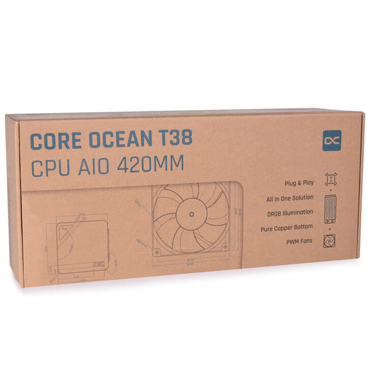 Alphacool Core Ocean T38 420mm CPU Digital AIO Cooler - black image number 6