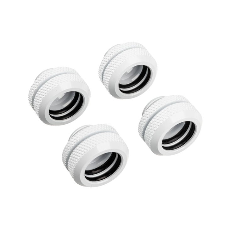 Corsair Hydro X Series XF Hardline fitting straight G1/4 to 14mm OD hard tube - 4 pack, white image number 0