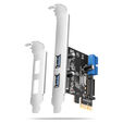 AXAGON PCEU-232RS expansion card, PCIe 4.0 x1, 4x USB 3.0, 2x internal - black image number null