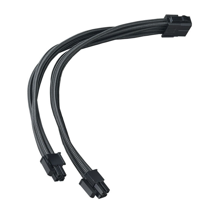 SilverStone EPS 8-Pin zu EPS/ATX 4+4-Pin Kabel, 300mm - schwarz image number 1