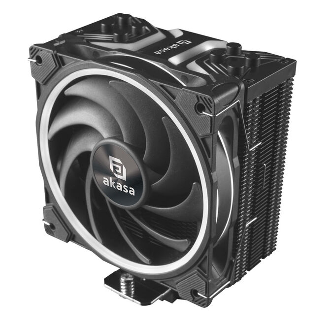 Akasa SOHO H4 Plus CPU cooler & AR12 reverse fan, RGB - black image number 2