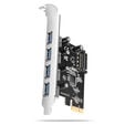 AXAGON PCEU-430RS Erweiterungskarte, PCIe 4.0 x1, 4x USB 3.0 - schwarz image number null