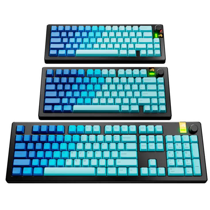 Glorious GPBT Gradient Keycaps, ANSI Layout (US), PBT, Dye-Sub - Ocean image number 6