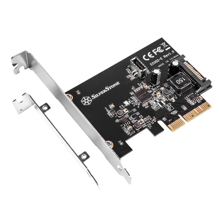 Silverstone SST-ECU02-E USB adapter card, PCIe 3.0, 1x USB-C 3.1 internal - Low Profile image number 2