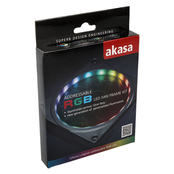 Akasa Digital 120mm frame, Digital RGB - black image number 6