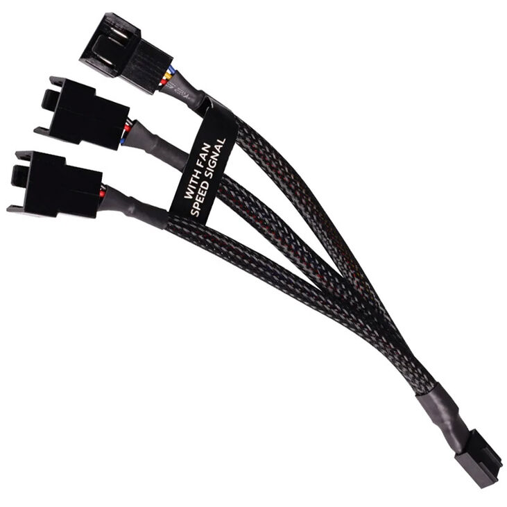 Alphacool Y-Splitter 4-Pin auf 3x 4-Pin PWM 15cm - schwarz image number 0