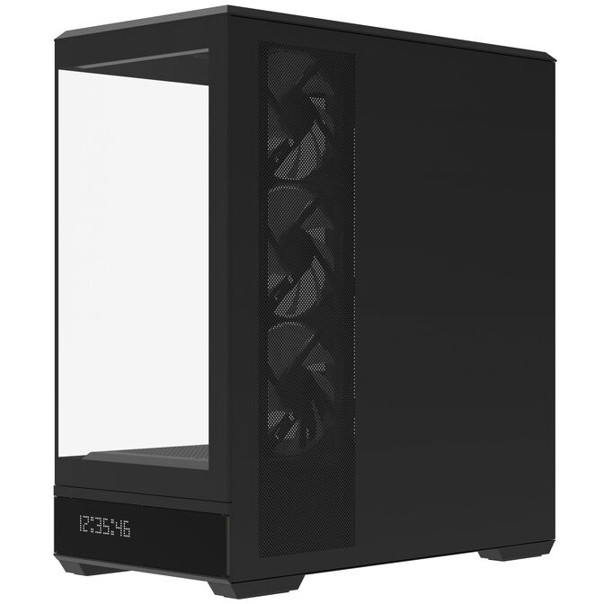 Aerocool P500B PC Case, Midi Tower, ATX, Tempered Glass, RGB - Black image number 4