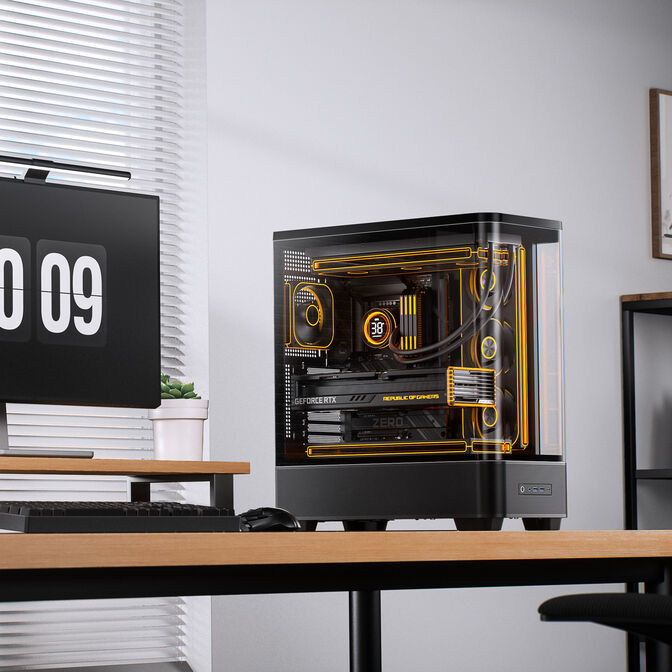 Jonsbo TK-5 PC-Geh&auml;use, Midi-Tower, ATX, Tempered Glass - schwarz image number 13