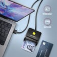 AXAGON CRE-SM3SD USB Smart Card & SD/microSD/SIM Card FlatReader image number null