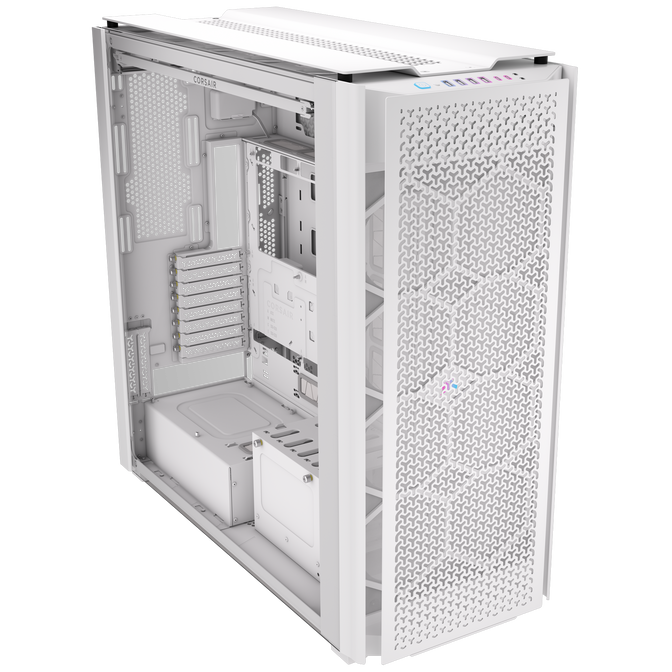 Corsair iCUE 9000D RGB Airflow PC Case, Full Tower - White image number 1