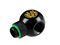 Bitspower Adapter Q-Splitter G1/4 Zoll AG auf 3x G1/4 Zoll IG - drehbar, schwarz matt
