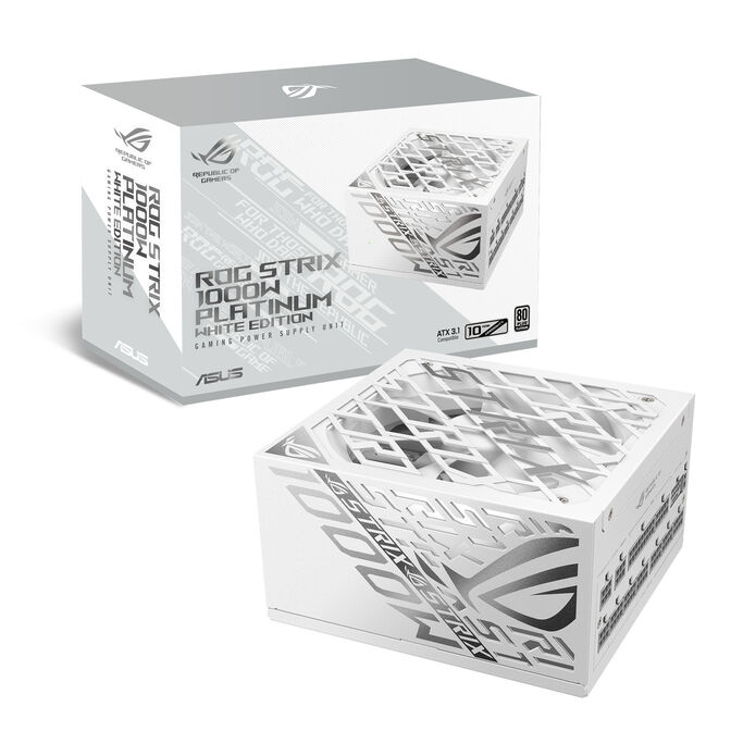 ASUS ROG Strix 1000W Platinum, 80 PLUS Platinum power supply, modular, PCIe 5.1 - 1,000 watts, white image number 11