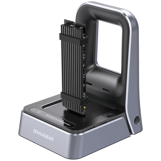 Graugear G-M2DK2-40G M.2 Docking Station, USB4, PCIe Gen4x4 NVMe Support, aktive K&uuml;hlung - schwarz image number 0
