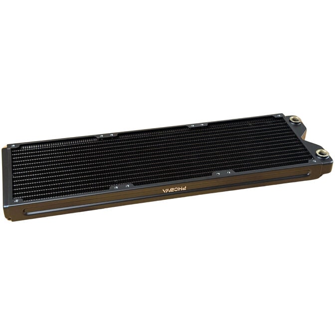 Phobya R27-S420 Radiator, 420 mm radiator, 18 FPI, copper fins, 2x G1/4-inch connectors &ndash; black image number 0