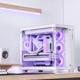 Jonsbo TK-3 PC Case, Mid Tower, ATX, Tempered Glass - White image number null