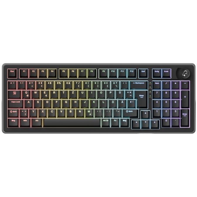 Ducky OK-HE-98 Gaming-Tastatur, Hall Effect, Haimu HE Switches, DE-Layout - schwarz image number 0