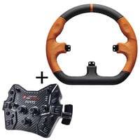Asetek SimSports Forte GT Button Box - Black Edition + GT Rim - Closed D, Leder - orange