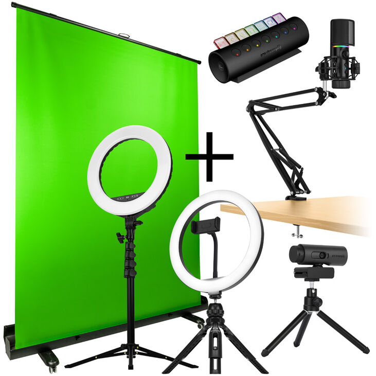 Streamplify Streaming Komplett-Bundle v2 - CAM, MIC, Light 10, Light 14, SCREEN LIFT, HUB CTRL7 image number 0