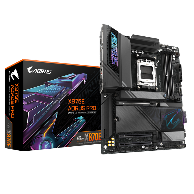 Gigabyte X870E AORUS Pro Mainboard, Sockel AM5, AMD X870E, ATX, DDR5 image number 0