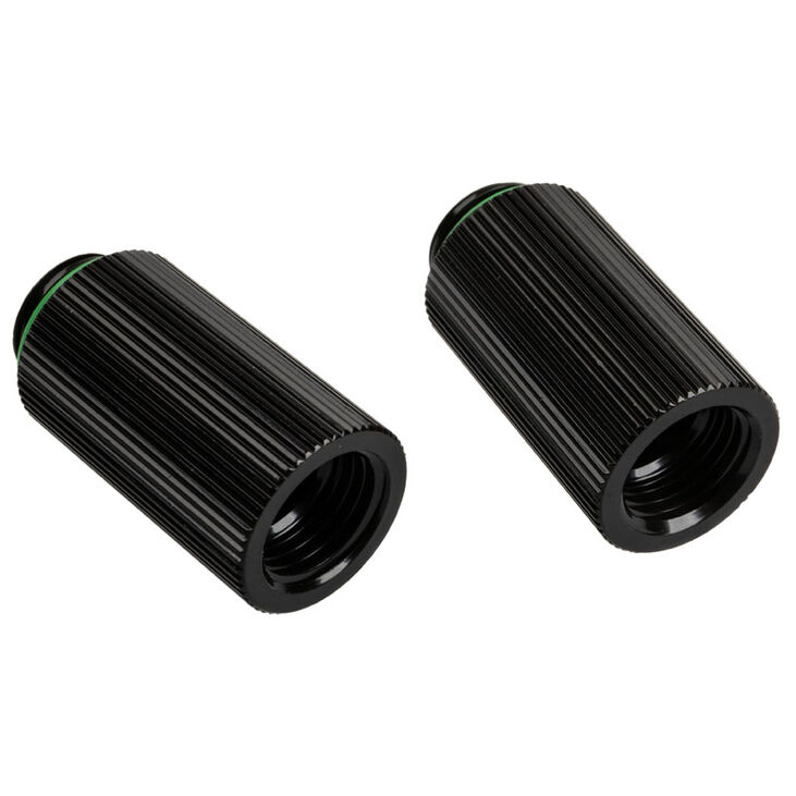 Bitspower Touchaqua Adapter straight G1/4 inch male to G1/4 inch female - 2 pack, 30mm, black image number 0