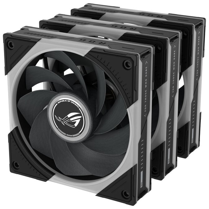 ASUS ROG Eurux GR120 ARGB PWM Fan - Reverse Blade, 3-Pack, black image number 3