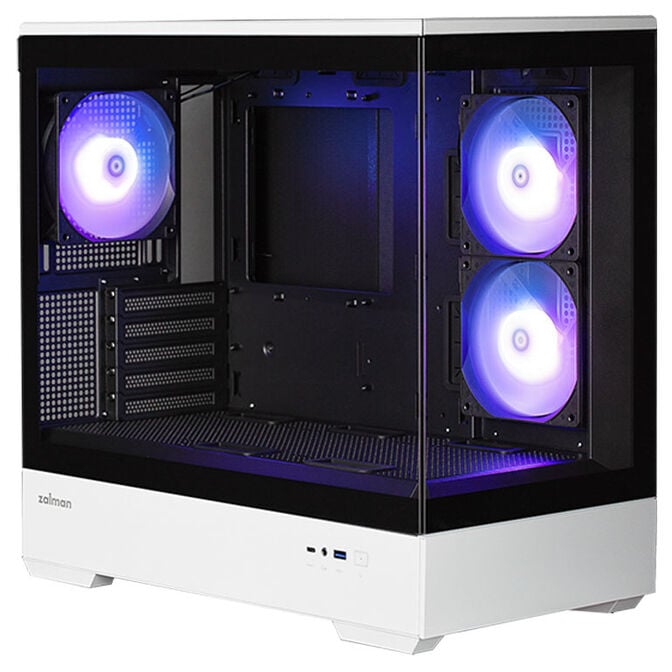 Zalman P30 PC Case, Mini Tower, mATX, Tempered Glass - black / white image number 2