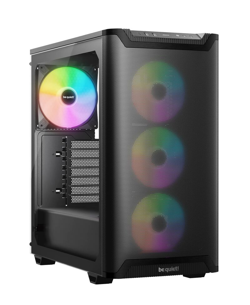 be quiet! Pure Base 501 LX PC-Gehäuse, Midi-Tower, ATX, Tempered Glass - schwarz