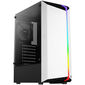 Aerocool Bionic v1 Mid Tower, RGB, Tempered Glass - Black/White