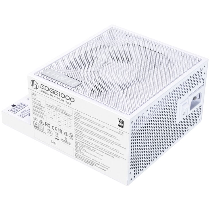 Lian Li EDGE EG1000 80 PLUS Platinum Power Supply, PCIe 5.1, ATX 3.1 - 1000 Watts, White image number 3