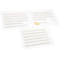 Ducky Blank White PBT Set, Cherry Profile - 133 Keycaps, ANSI-US Layout, ANSI-US Layout