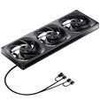 Jonsbo ZA-420B PWM-L&uuml;fter, ARGB - 3x 140mm, schwarz image number null